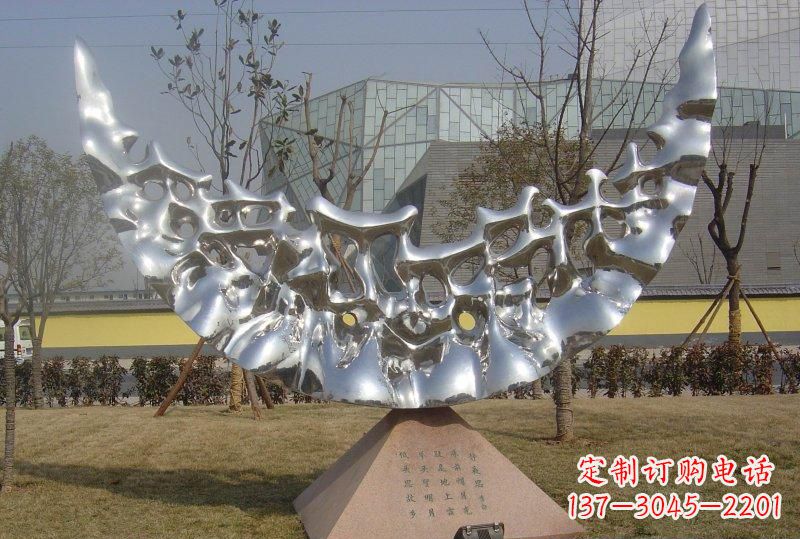 温州新款不锈钢月亮景观雕塑