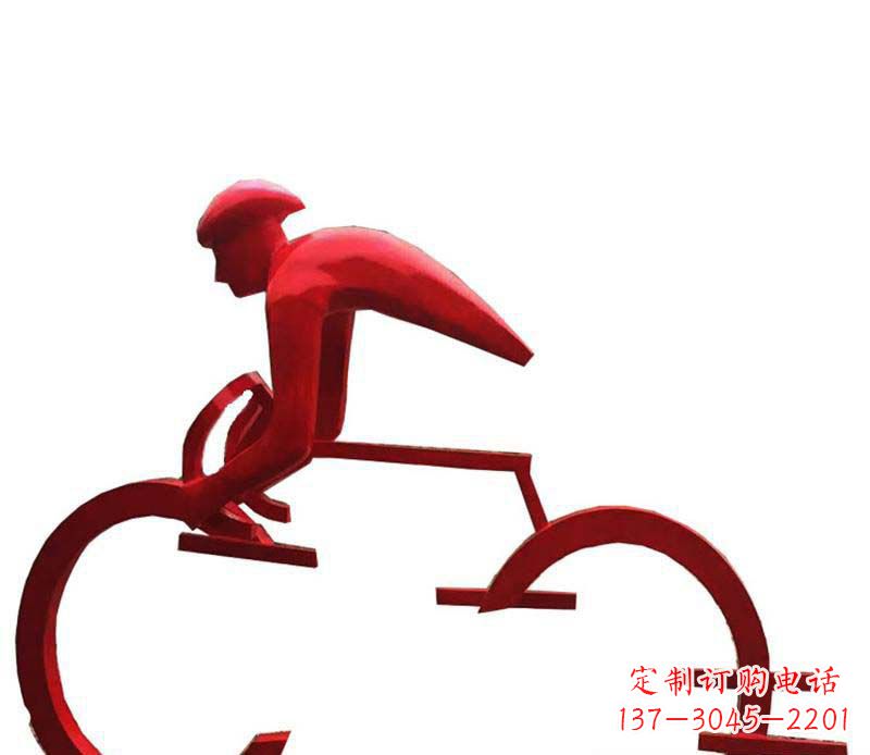 温州公园主题不锈钢自行车雕塑