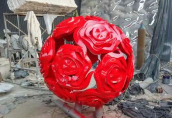 温州优雅柔美的玫瑰雕塑