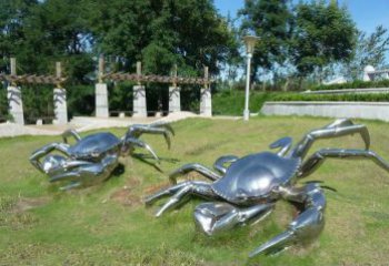 温州产品名称精美铸造不锈钢螃蟹雕塑
