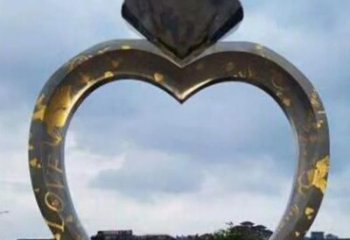 温州不锈钢大型钻石戒指景观雕塑