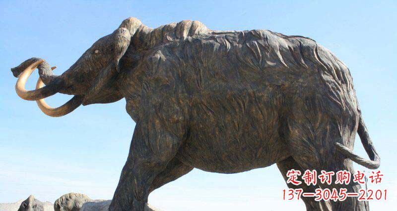 温州公园抽象大象动物铜雕