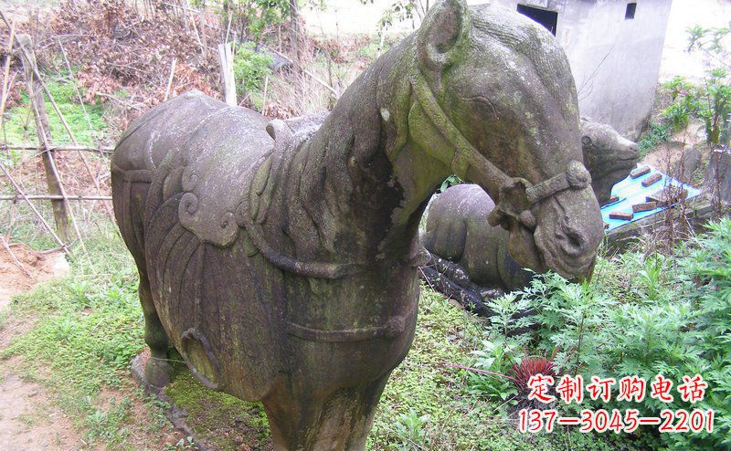 温州公园抽象马动物铜雕