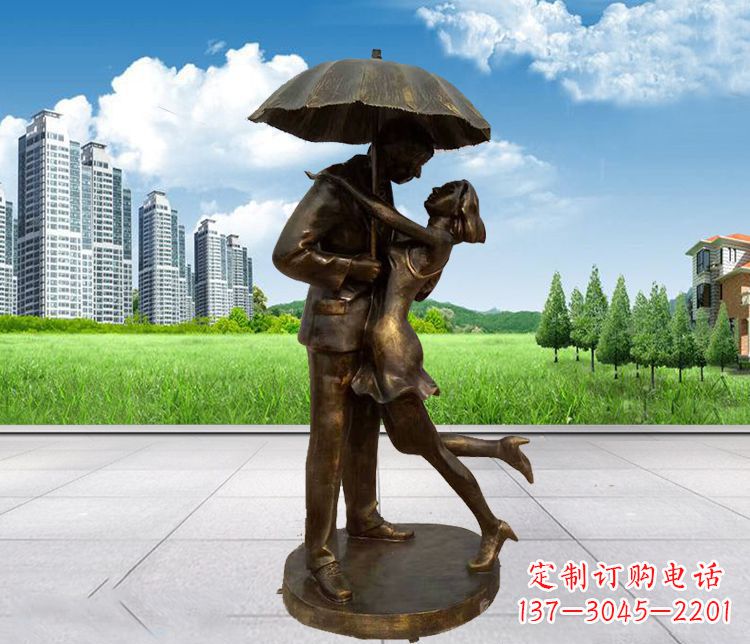 温州情侣铜雕,浪漫定制