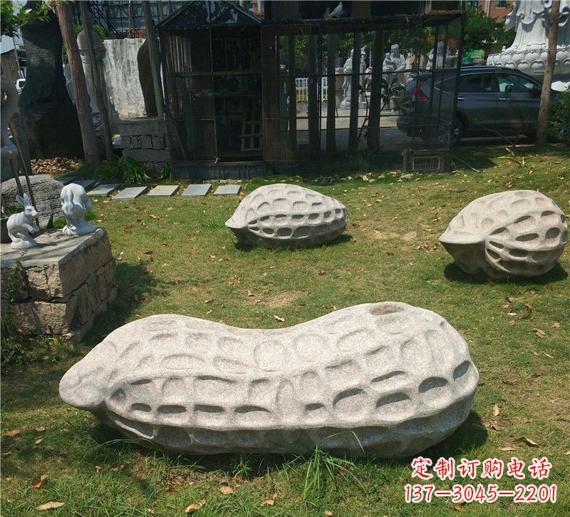温州精美大理石花生雕塑