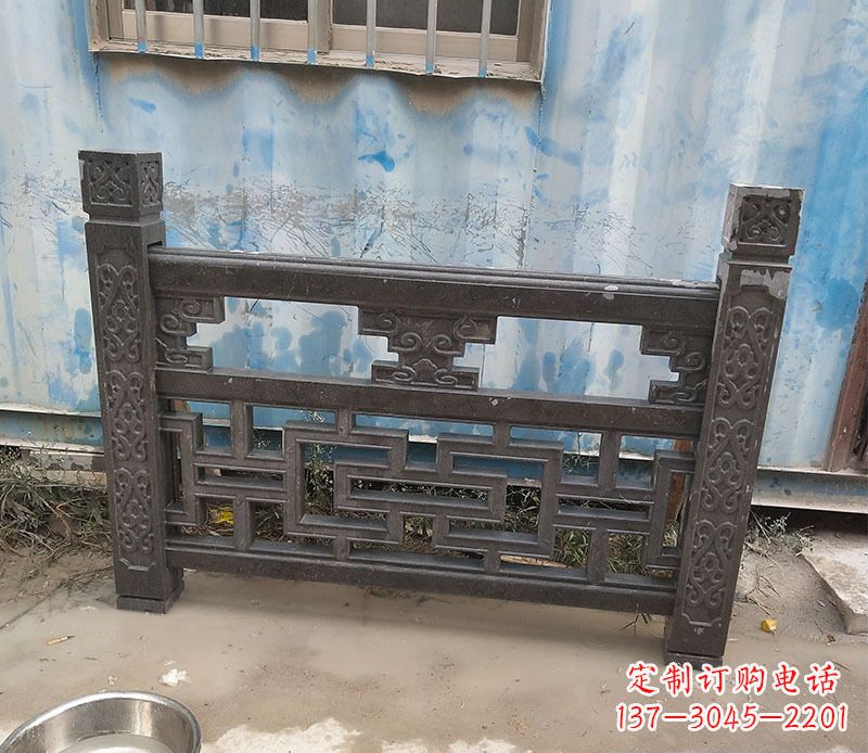 温州集乐馆大理石栏板雕塑