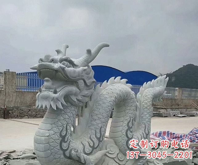 温州大理石生肖龙景观石雕