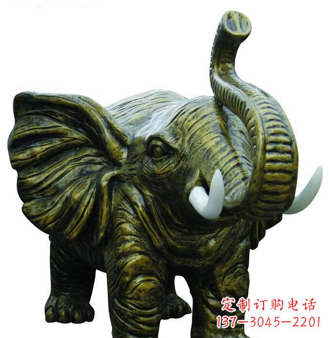 温州公园大象动物铜雕