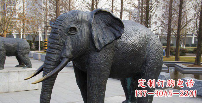 温州精致精美的大象公园雕塑