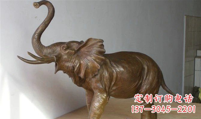 温州优雅大象招财铜雕