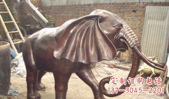 温州公园大象铸铜动物铜雕
