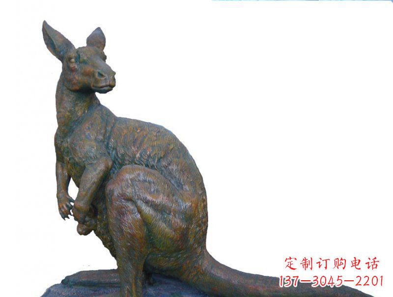 温州精致工艺铜袋鼠雕塑