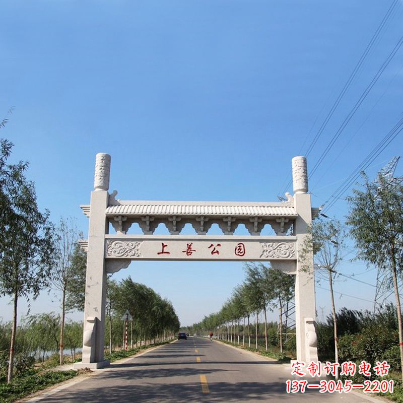 温州精美石牌坊雕塑——打造公园独特风格