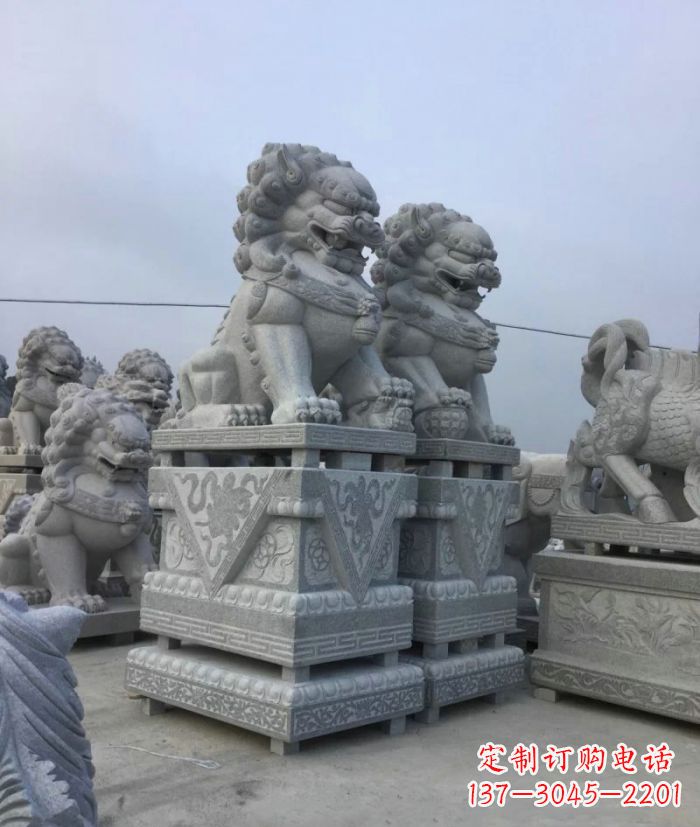 温州大理石狮子石雕