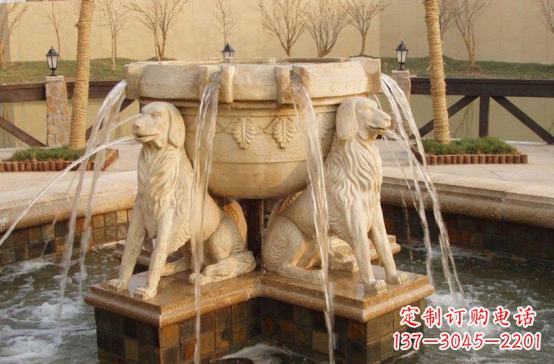 温州喷泉狗石雕