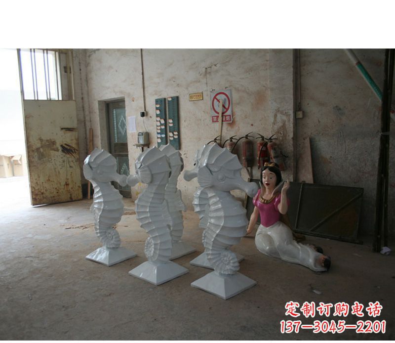温州精美海马石动物雕塑