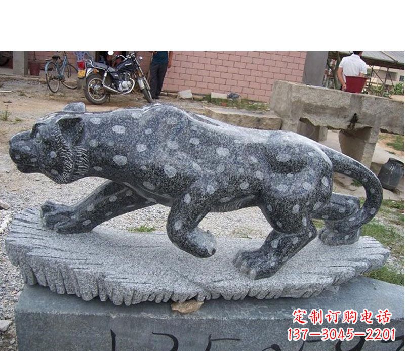 温州公园动物猎豹石雕