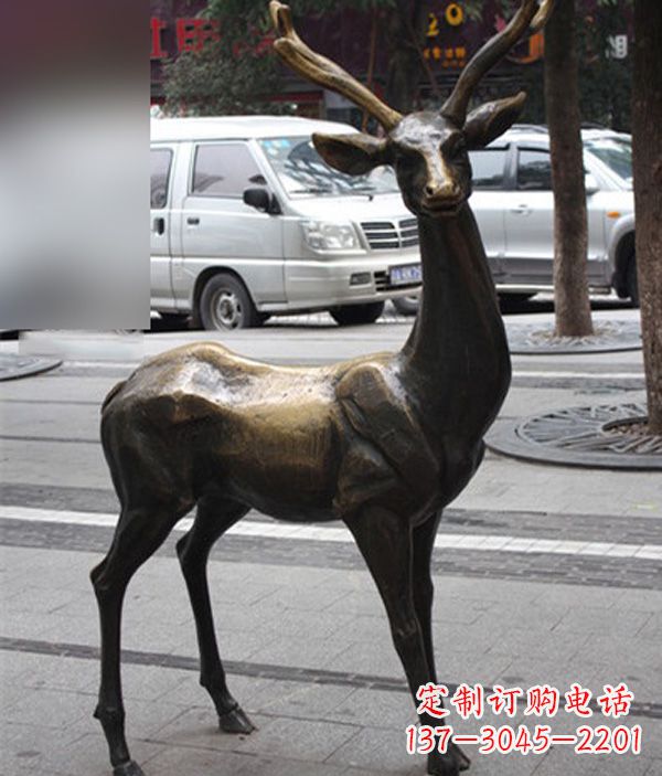 温州高品质鹿铜雕塑，给室内外环境带来新气象