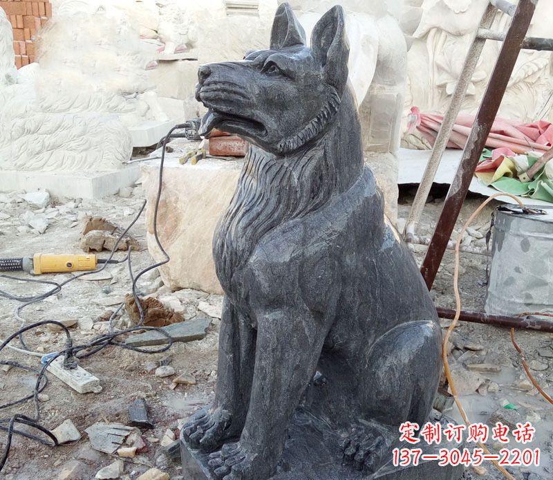 温州狗雕塑,以自然主题展现美丽艺术