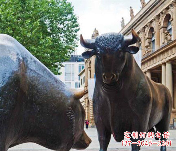 温州公园动物铜雕小牛