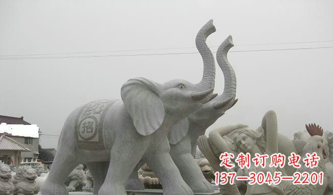 温州公园动物长鼻大象石雕