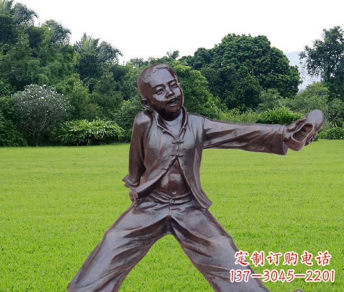温州优雅动人的儿童铜雕