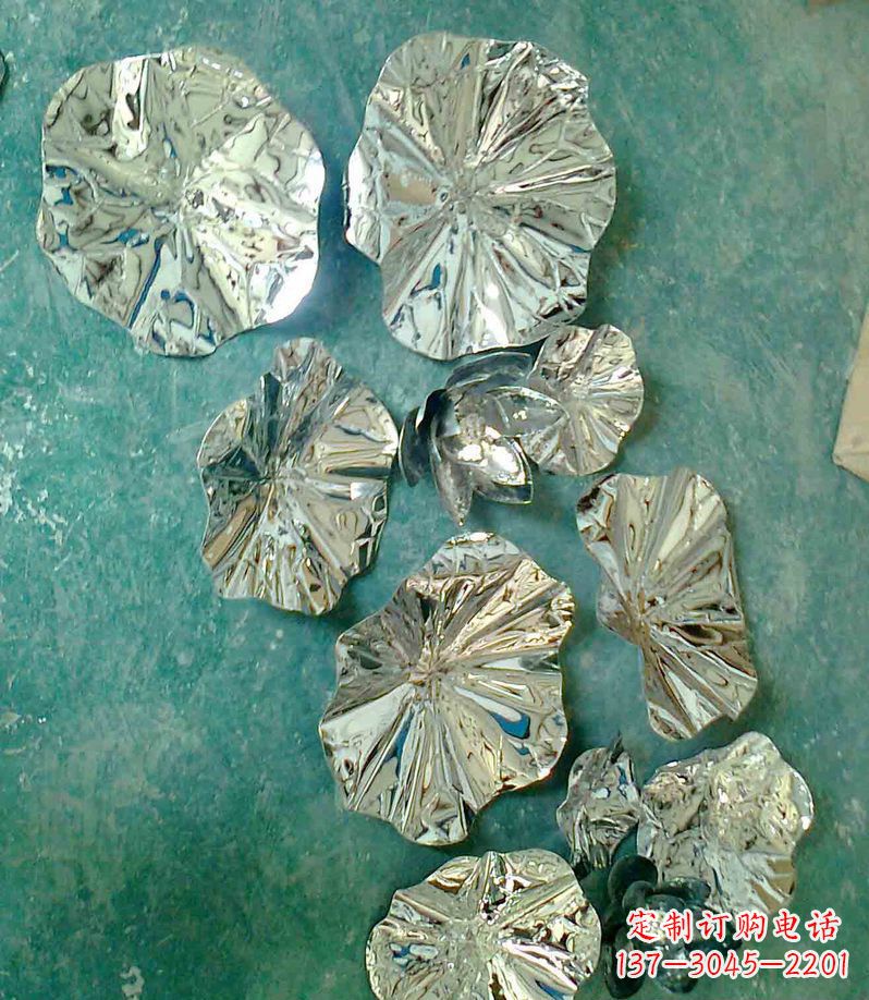 温州公园锻铜荷叶景观铜雕