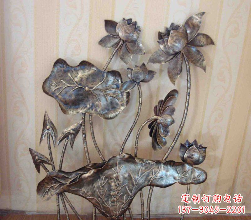温州中领雕塑精美莲花锻铜雕塑景观