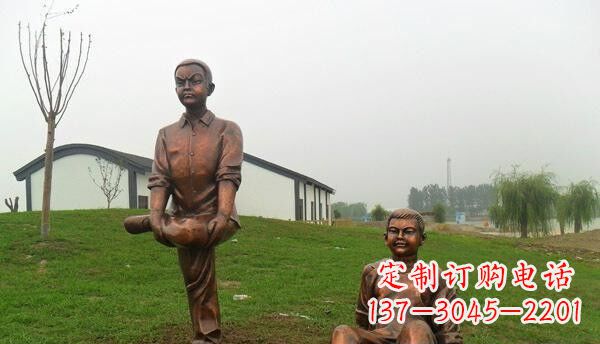 温州公园儿童嬉戏人物铜雕