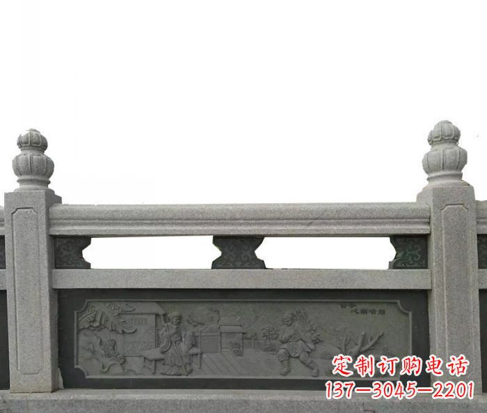 温州中领雕塑艺术品-公园仿古石雕栏板