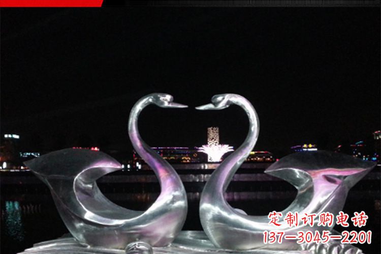 温州中领雕塑定制不锈钢仙鹤雕塑