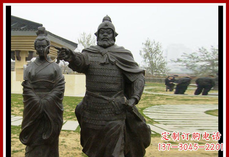 温州公园古代将军铜雕