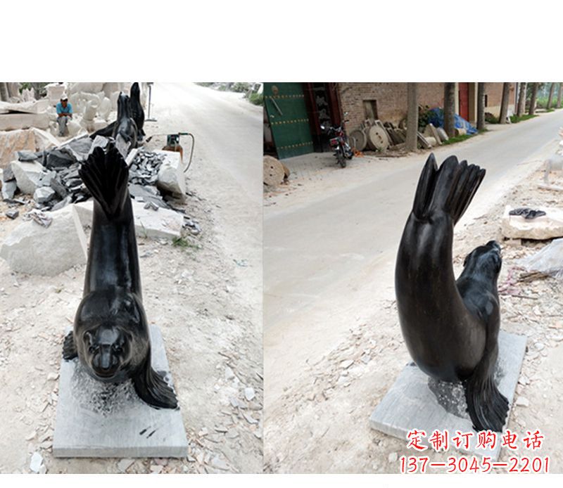 温州公园海豚景观石雕