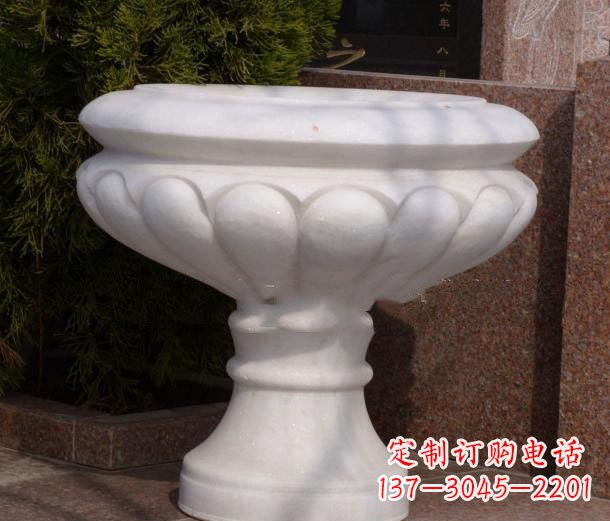 温州公园汉白玉花盆石雕