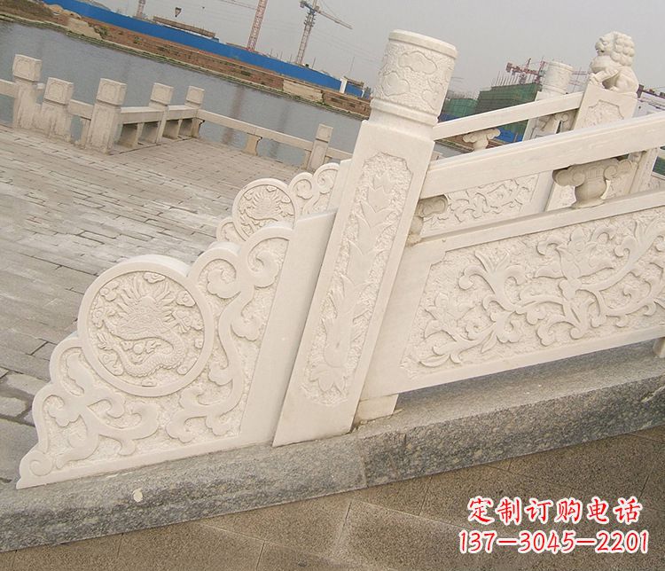 温州公园汉白玉栏板景观石雕 (2)