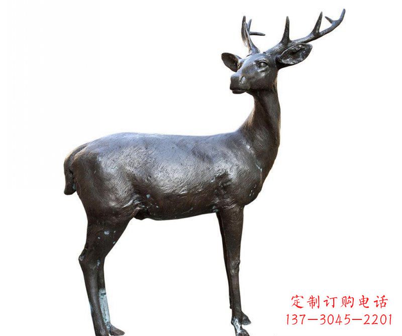 温州铜雕回头鹿动物雕塑