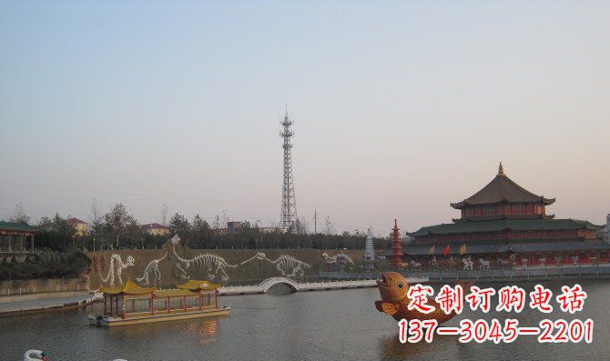 温州静谧自然,金鱼铜雕精美绝伦