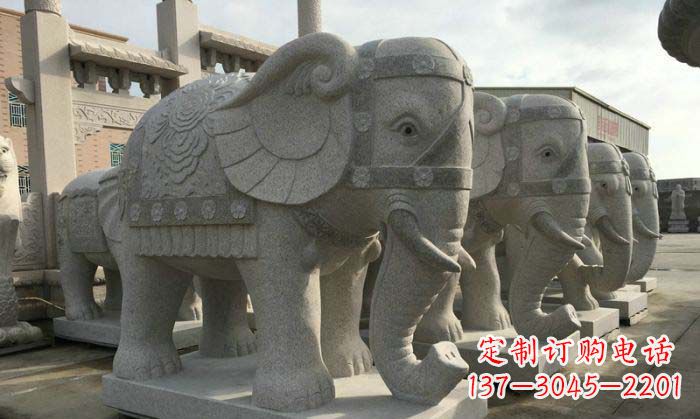 温州庄严雄伟的大象石雕