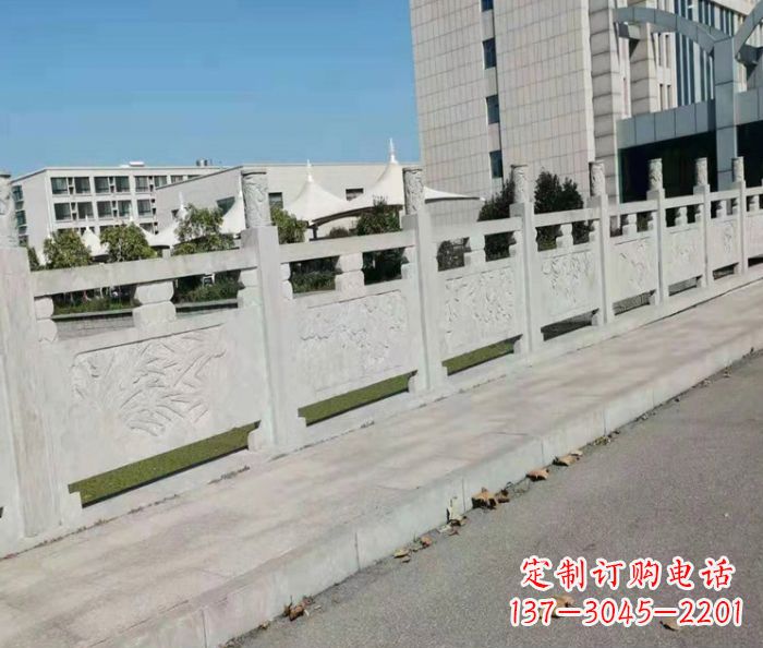 温州精美大理石浮雕栏板