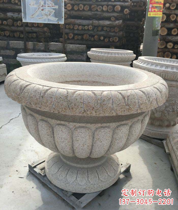 温州高质量大理石花盆石雕