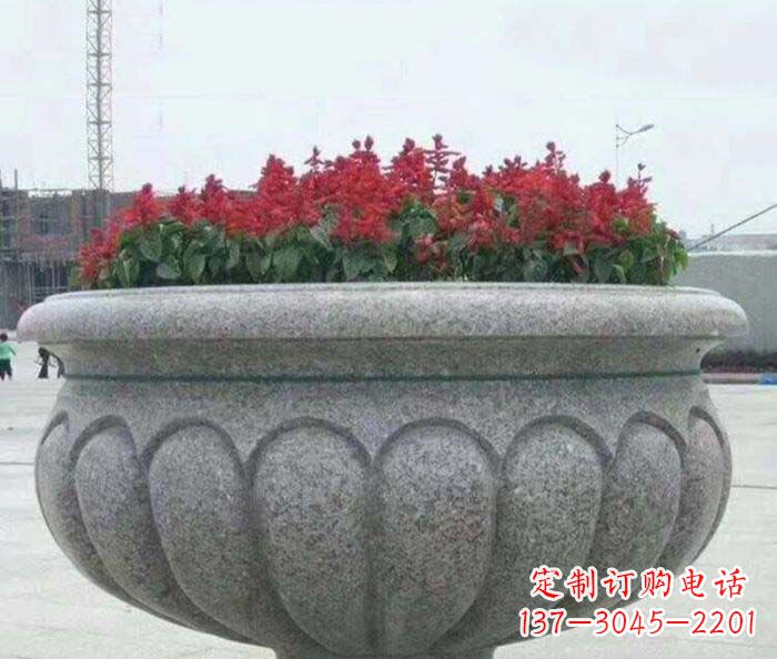 温州精美大理石花盆雕塑