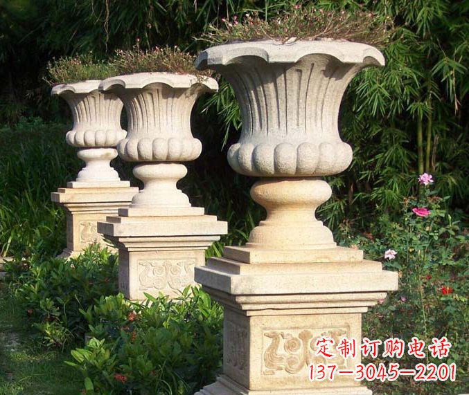 温州高质量大理石花盆石雕