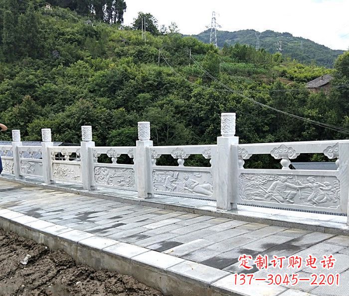 温州公园景观大理石栏板石雕_2
