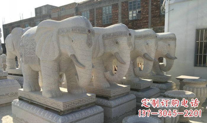 温州缅甸大理石缅甸大象雕塑