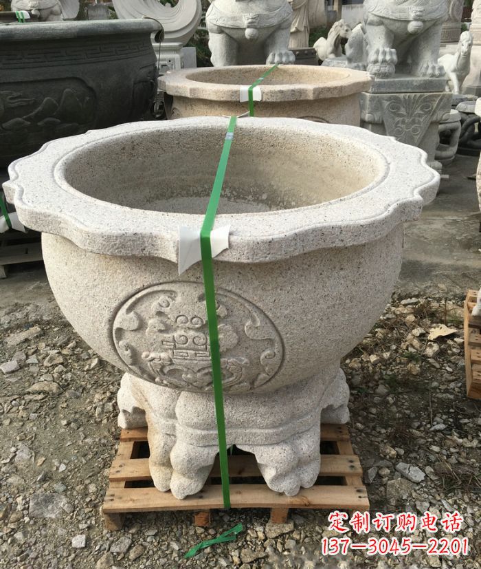 温州高品质大理石水缸雕塑