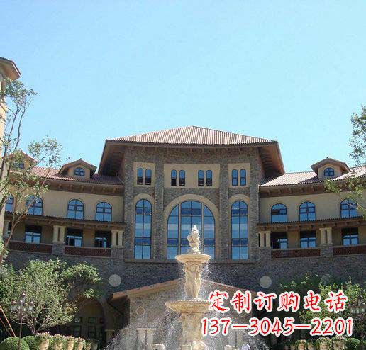温州定制欧式古典喷泉大理石雕塑