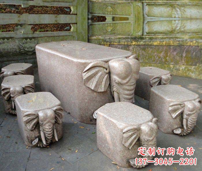温州精美小象大理石雕塑