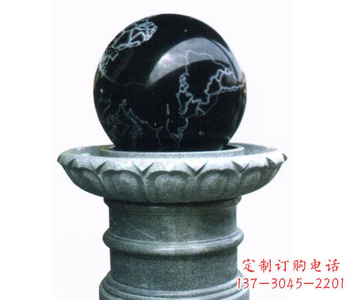 温州公园景观风水球喷泉石雕 (3)