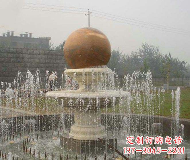 温州公园景观风水球喷泉石雕