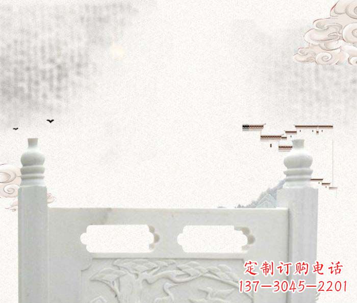 温州公园景观汉白玉石雕栏板